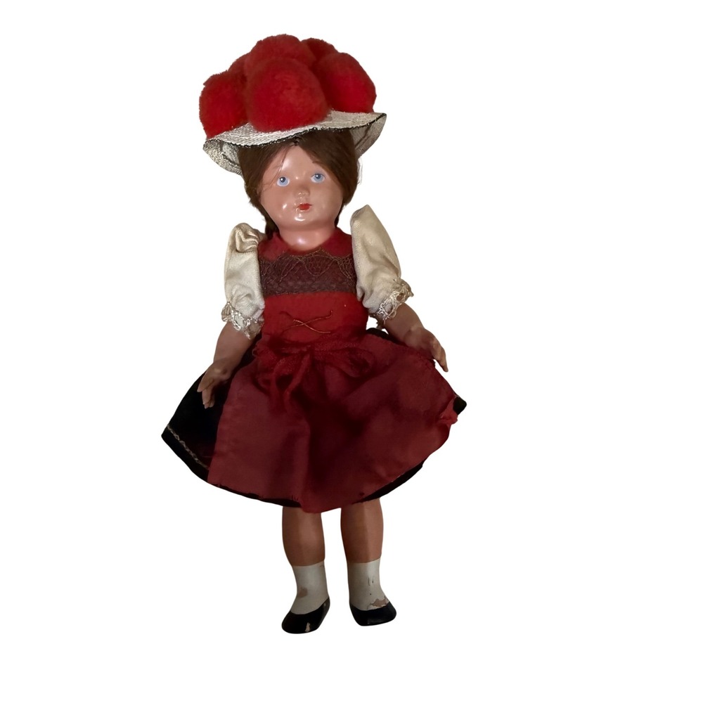 Vintage‎ Little girl doll international ethnic plastic doll with braids